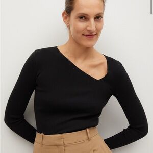 Asymmetric knit sweater